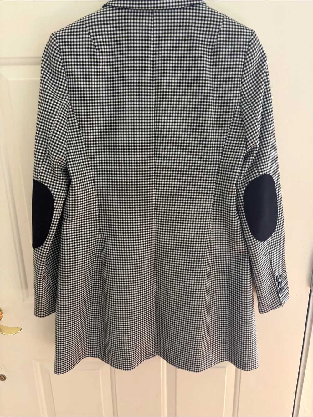 Tommy Hilfiger Black & White Houndstooth Sport Coat with Elbow Patches